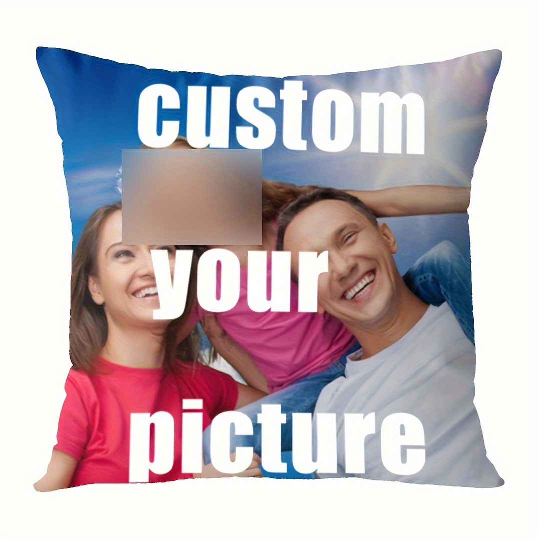 

Custom 18x18" Plush Throw Pillow Cover - Personalized Photo, Single-sided Print, Zip Closure - Versatile Home Decor For Living Room & Bedroom Bedroom Decor And Accessories Pillows Decorative