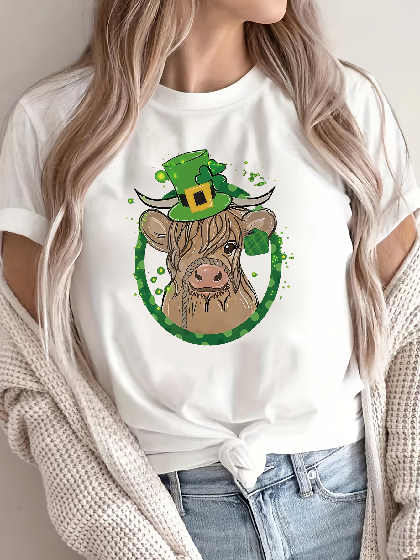 Graphic Print T shirt Plus Size Casual Crew Neck Short - Temu Canada