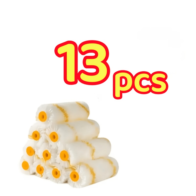 Set Of 13 Replacement Roller Brushes, Featuring 4-inch Microfiber Paint Rollers That . This Mini Fabric Roller Kit Is Ideal For Use On Walls, , Doors, And Cabinets