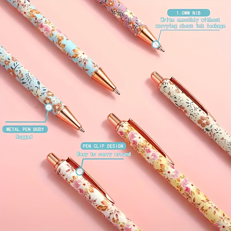 Rsvp Pens 12 Pieces Set Of Flower Art Pens, Flower Ballpoint Pens ...