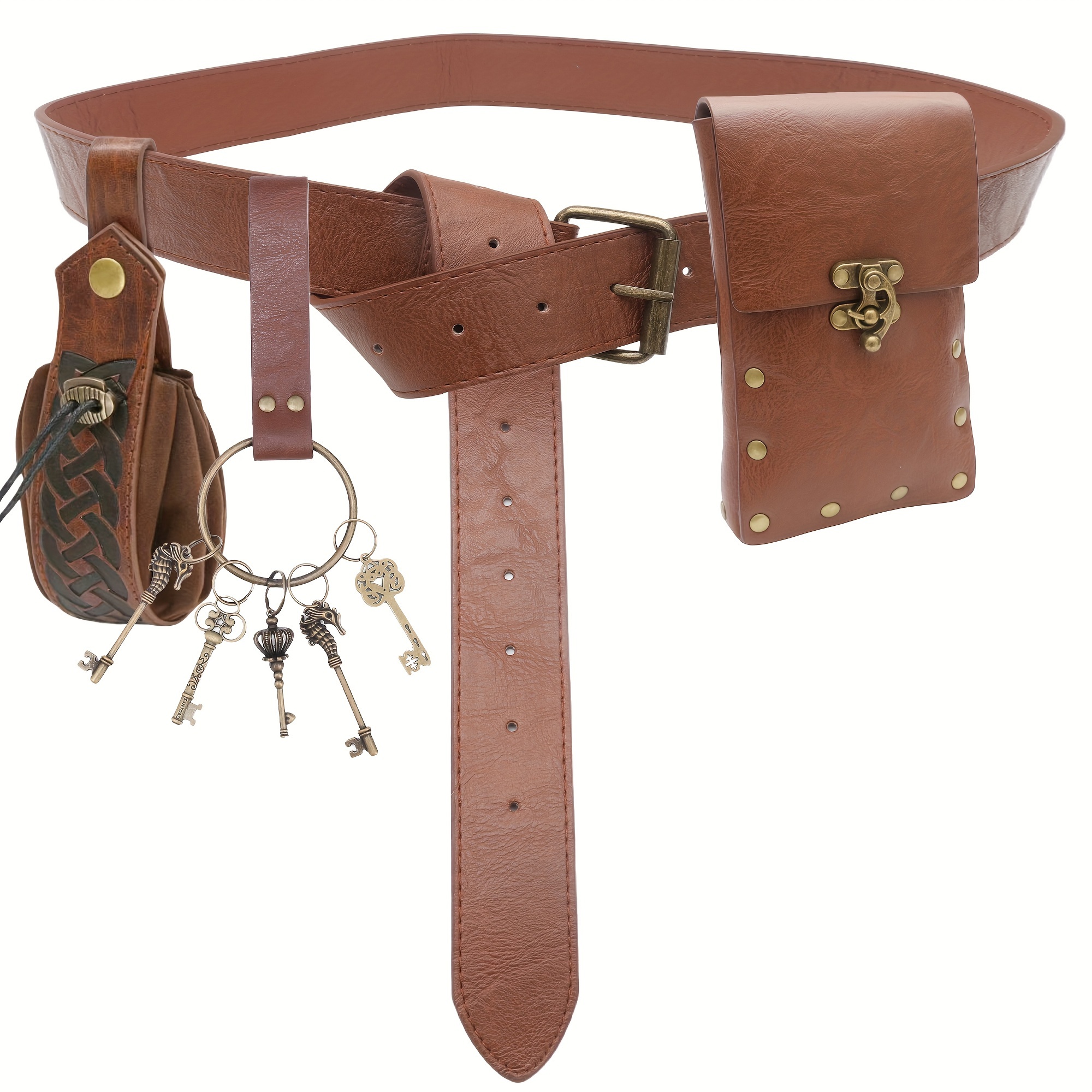 renaissance belt pouch coin purse hike set medieval festival  display picture 3