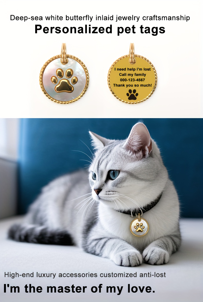 Customized High-End Dog Tags Stainless Steel Hang Tag