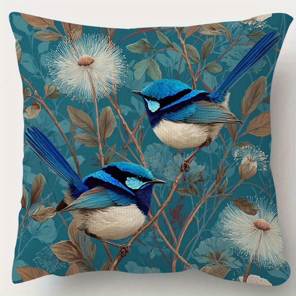 TEMU 1pc Housse de Coussin Décorative en Couleurs - Double Face, Style Traditionnel, Fermeture Éclair, , Adaptée pour Canapé, Salon, Chambre, Bureau,