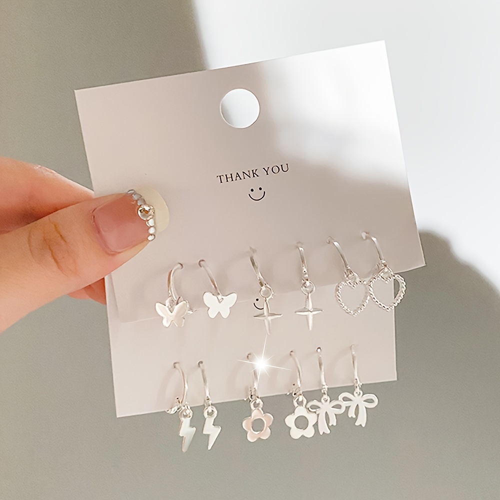 3 Pairs Faux Pearl Bow Earrings Set — Creative Gift