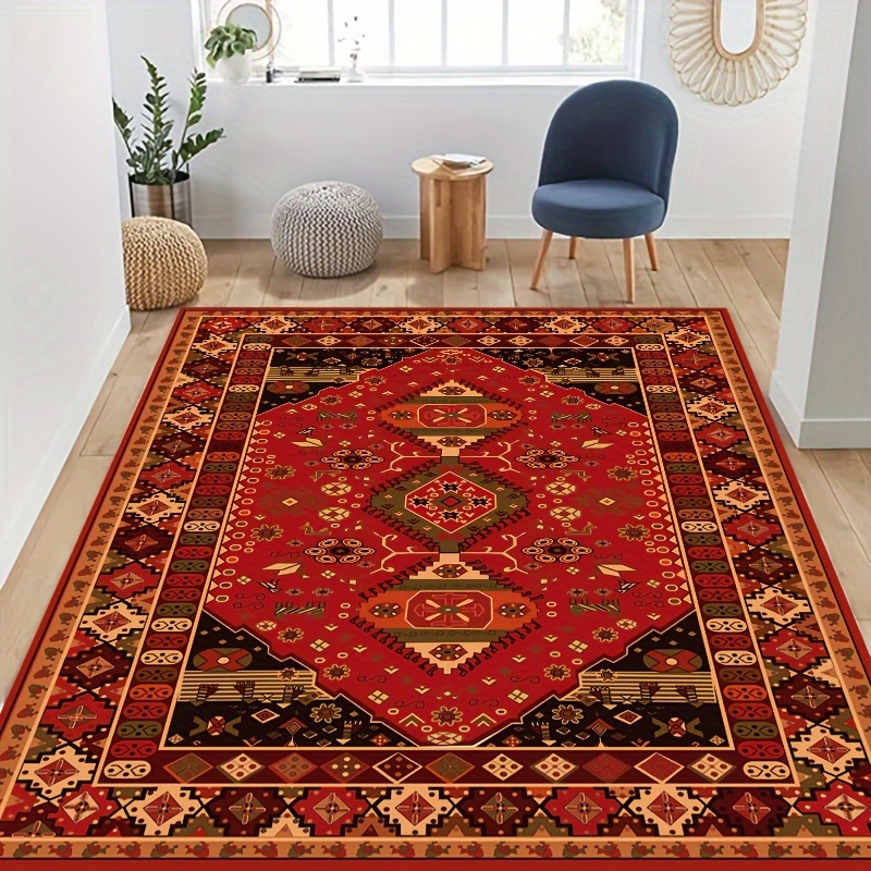 

1pc Non-slip Floor Mat Persia Print Machine Washable Household For Living Room Decor Carpet, Bedroom Décor Rug, Popular Fantastic Area Rug