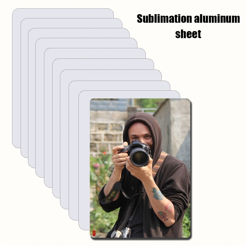 

10pcs Aluminum Sublimation Blank Plates - 4x6, 6x8, 8x10 Inches With Rounded Corners - Ideal For Diy Wall Decor, Bedroom & Living Room - Perfect Birthday Gift, Decorative Wall Plates