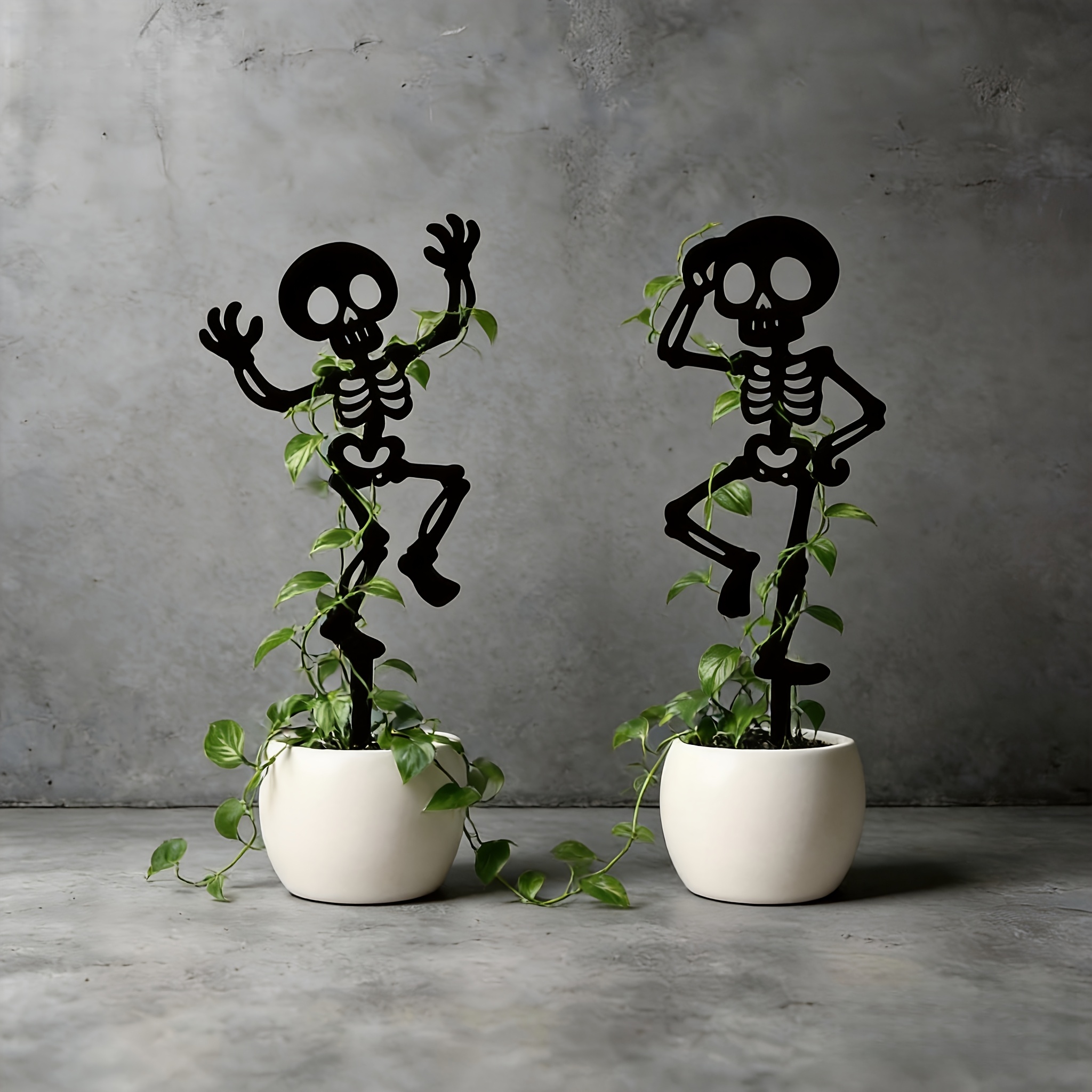 TEMU 2pcs Shaped Flower Pot Acrylic Stand Abstract Plant Climbing Rack Artistic Garden Climbing Vine Trellis Suitable For Indoor Sculpture Fixing Rod