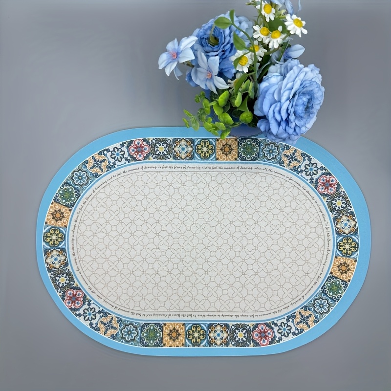 4pcs non slip   leather placemats heat insulation high quality and easy to clean western placemats suitable for kitchen restaurant   high quality table decoration Product details 4