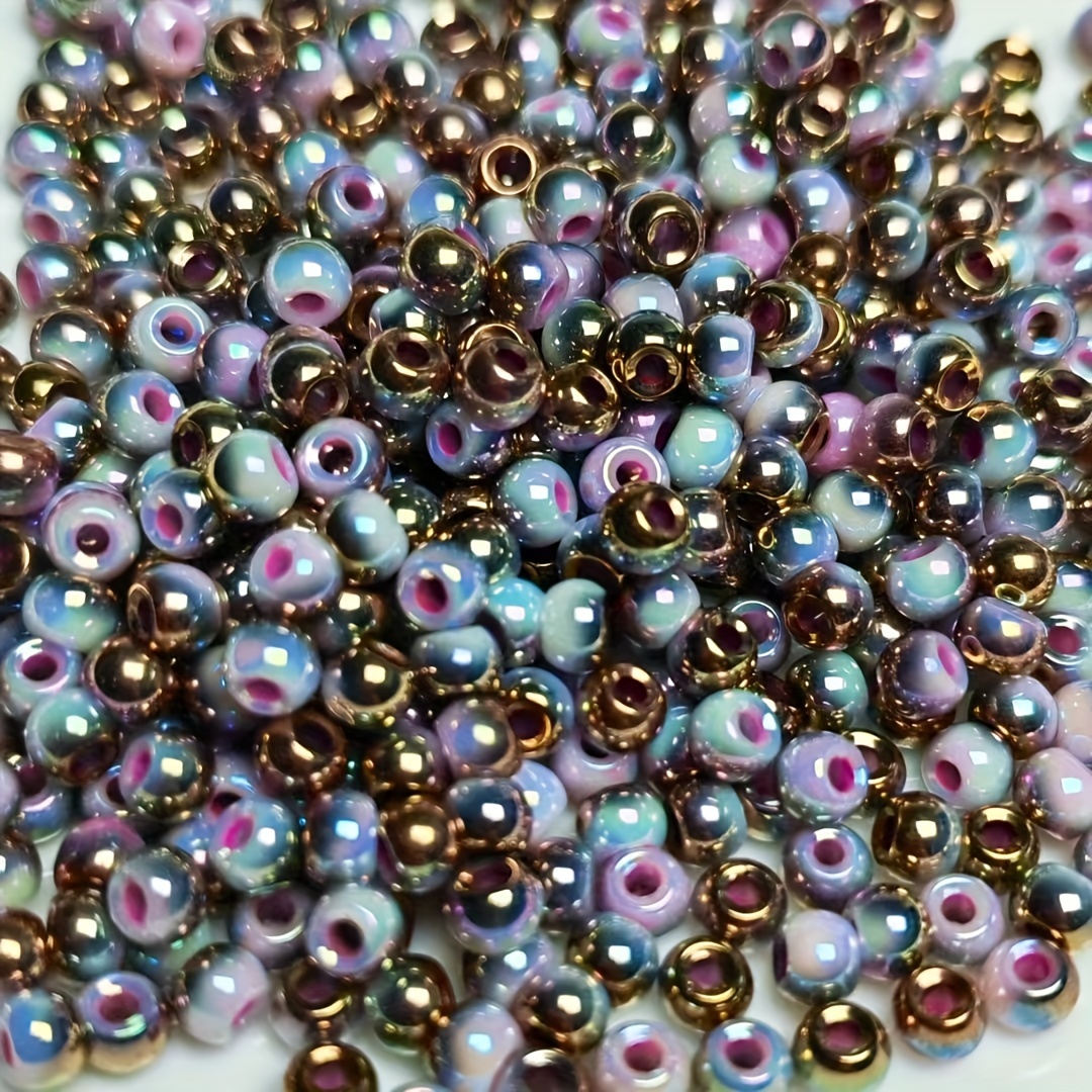 

130pcs Seed , 4mm - For Making, Handcrafts, Embroidery, Bracelets, Necklaces, And