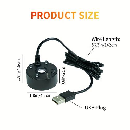 USB-Powered Home Fogger with Colorful LED Lights - Halloween Witch Pottery, Indoor Fish Tank & Living Room Decor, Durable Plastic, No Batteries Needed, Easy to Use for Parties & Home Decor, Halloween Decorations, Party Decoration, Vibrant Display, Easyuse Device