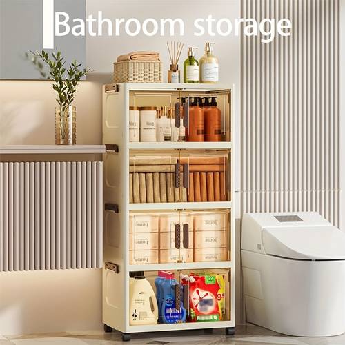 5 pack stackable storage organizer bins with rolling drawers rectangle plastic multipurpose non waterproof foldable containers with magnetic closure for closet home office outdoor use trunks
