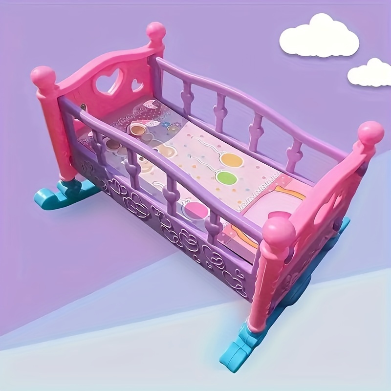 

1pc Doll Bed - , Plastic , For Christmas//easter , For Doll