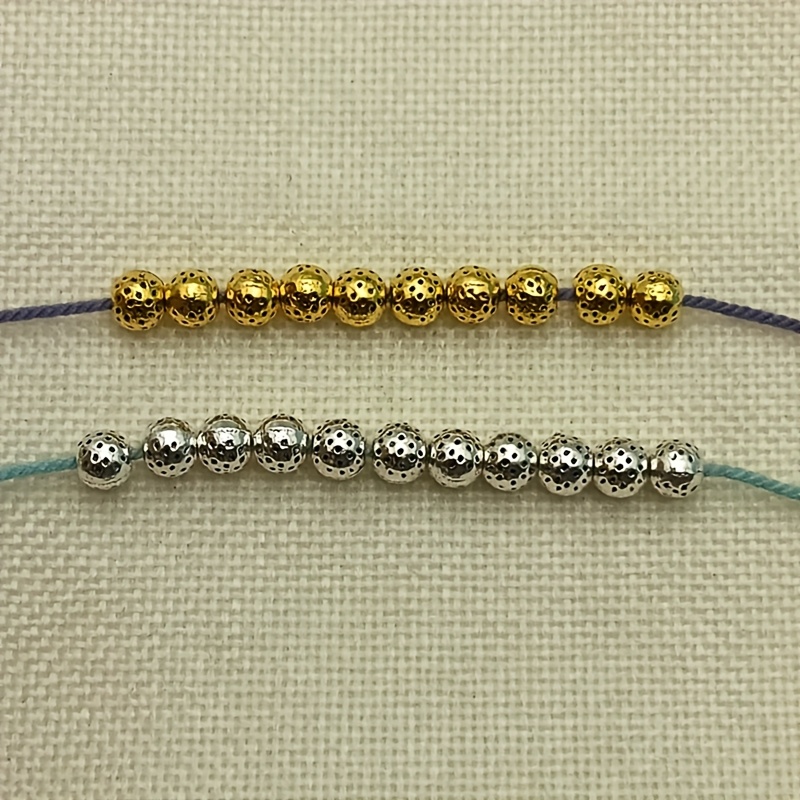 12pcs Vintage Round Loose Spacer Beads, Ethnic Style Beads
