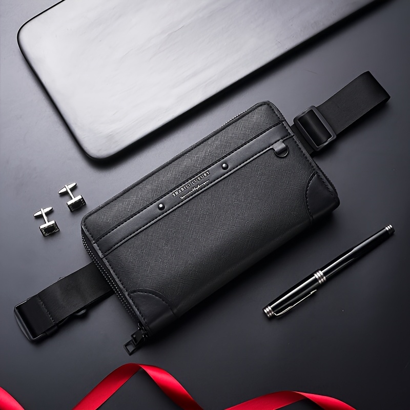 TEMU New Minimalist Chest Bag For Men, Double-layer Zipper, Casual Trendy Sports Student Shoulder Bag, Versatile Crossbody Bag For Women, Men's Phone