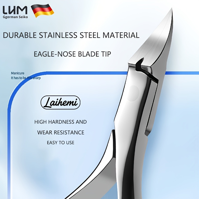 Ultra-Sharp Embedded Nail Clippers for Thick Toenails, Professional Stainless Steel