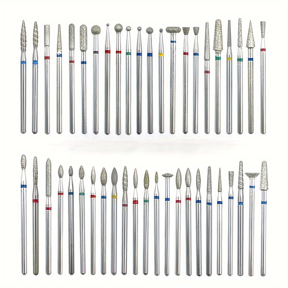 

30-piece Dental Lab Diamond Bur Kit - Odorless, For Foot, Hand & Nail Care