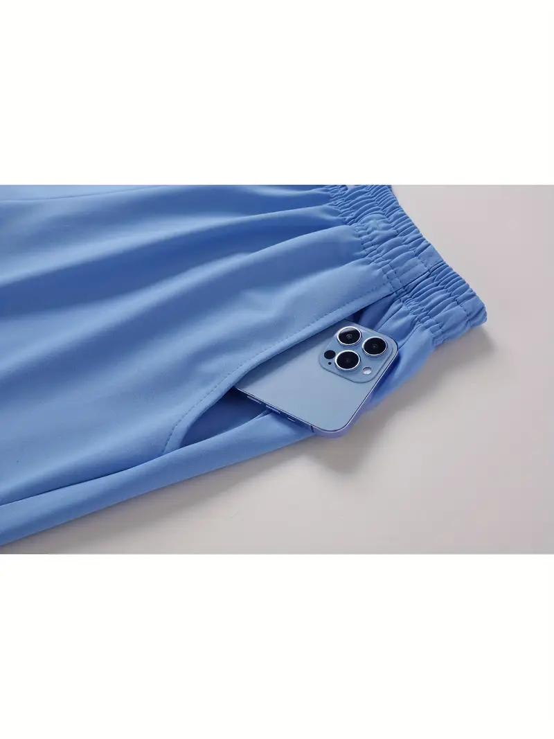 pantalon taille haute pour femme avec ceinture à cordon, tissu élastique, poches latérales et design froncé pour le camping et le port - noir, extérieur | pantalon à ceinture froncée | pantalon en tissu extensible Détails du produit 14