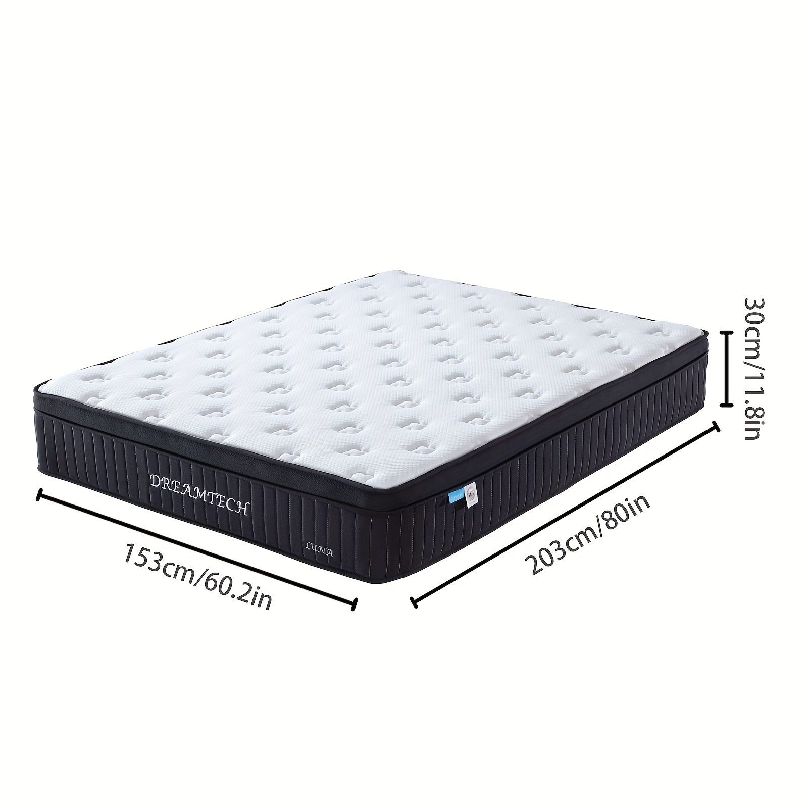 TEMU 1pc Comfortable Soft Mattress Elastic Thick And Fluffy Convenient Roll-packed Design For Easy Setup Ideal For Bedroom Apartment Single/king