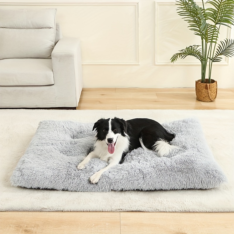 

Washable Plush Dog Bed - Non-slip Bottom Pet Mat For Extra Small To Large Dogs, Soft Polyester Fiber Sofa & Chair With Cartoon Pattern, Indoor Dog House Comfort - Not Required