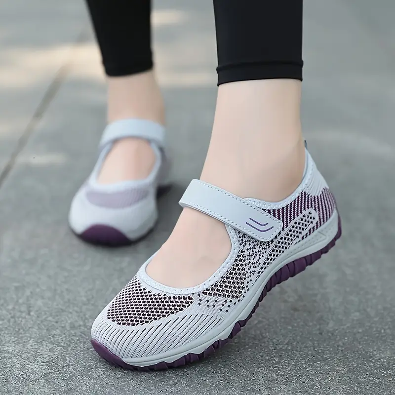womens breathable mesh sneakers casual ankle strap outdoor shoes womens comfortable shoes details 1