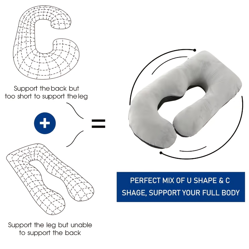 New U-shaped Ergonomic Body Pillow for Fatigue Relief and Posture Support