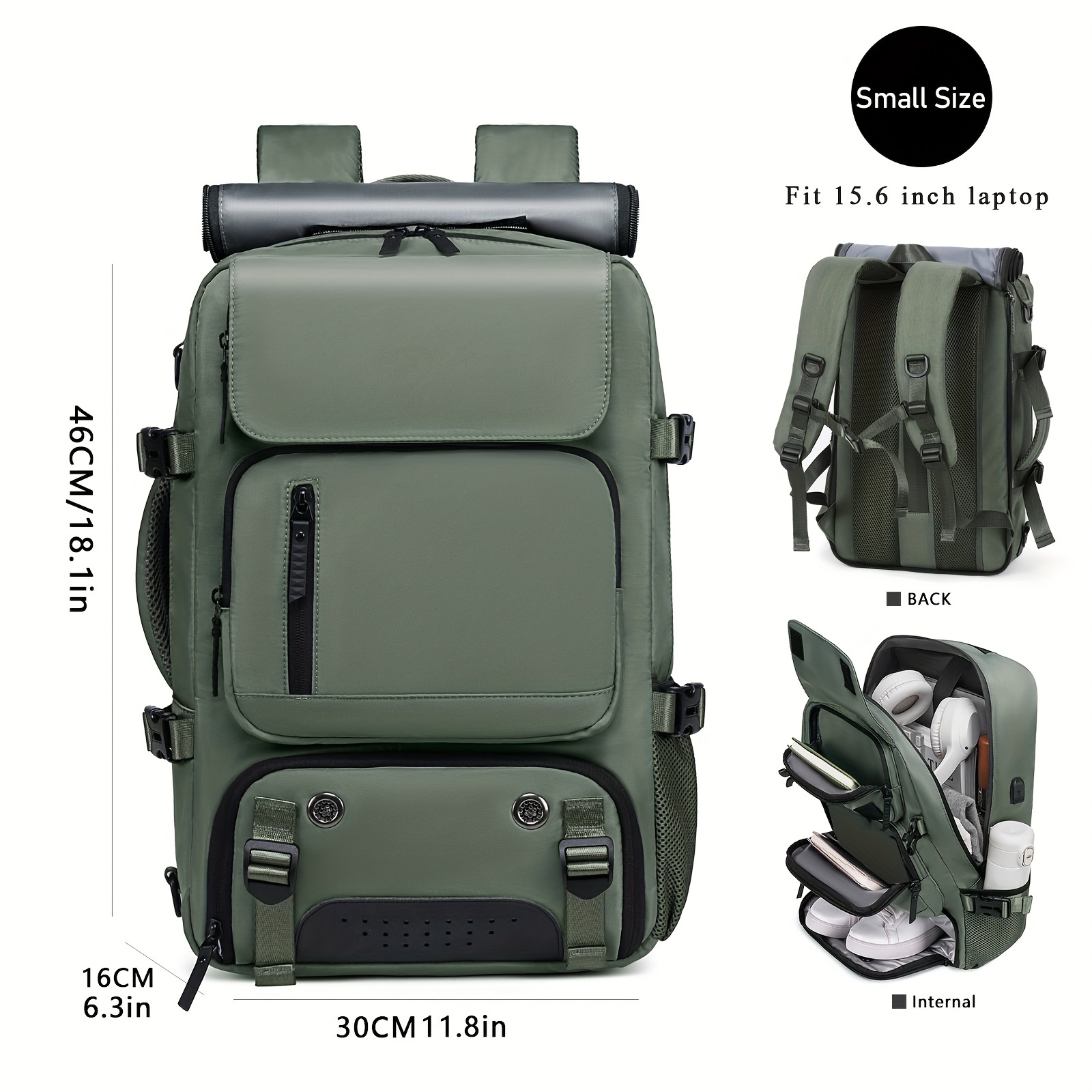 1pc Bolso de Viaje para Hombres, Bolso de Gran Capacidad para Senderismo, Bolso Multifuncional para Negocios y Computadora, Bolso Impermeable con Bolso para Tenis - Imagen 20