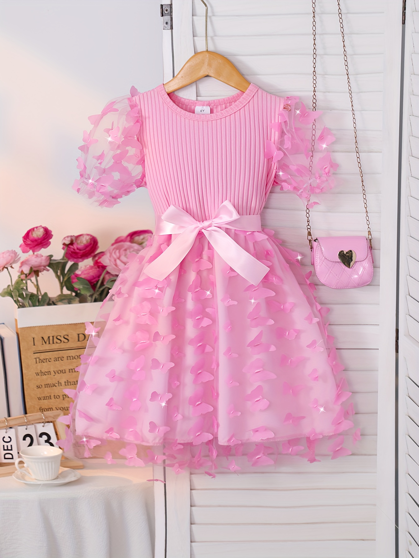 strapless open back dress Luxury 3D Rose Flower Pink Midi Evening Dresses SS343  Sharon Said