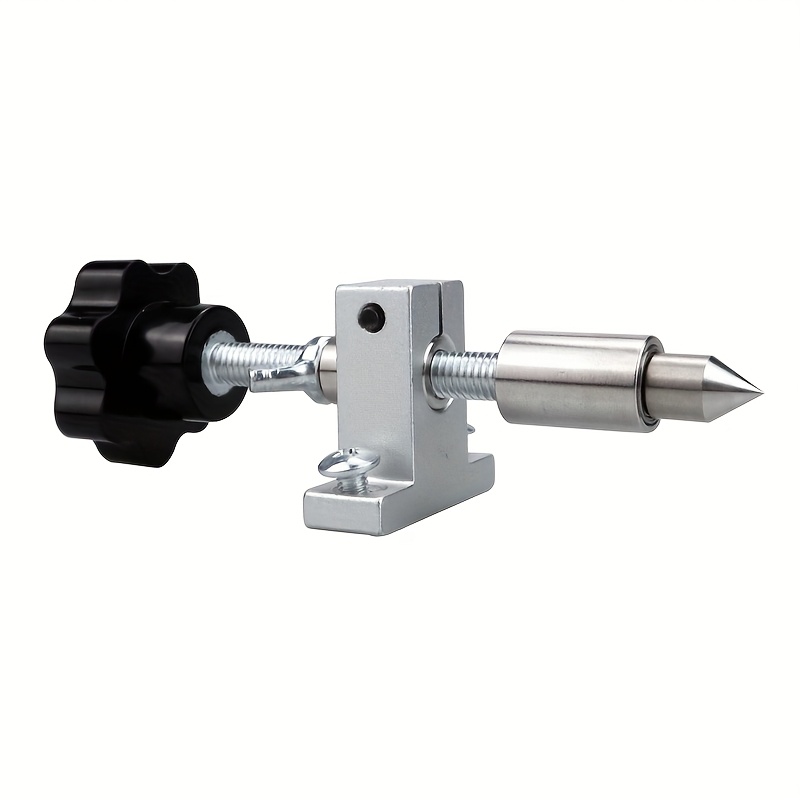 Image of Adjustable Woodworking Lathe Live Center - Telescoping Tailstock With Rotary Bead Drilling Head For Self-made Bead & Cnc-compatible Tool Additions, Dual Bearing Telescoping