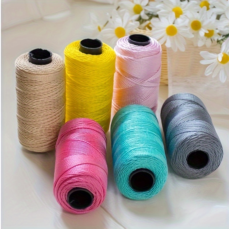 

100% Polyester , 2 Pack Variegated Crochet Thread, 400g Total, 1.5mm Thickness For Crafting, Diy Jewelry, Knitting Hats, Bags, Shoes - Multicolor Selection