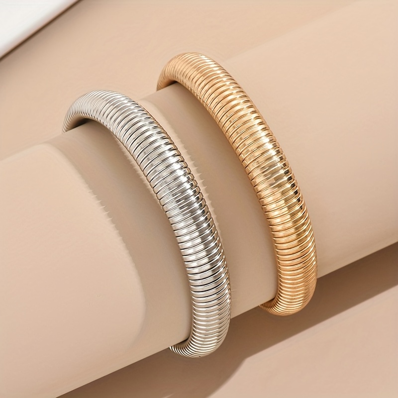 2pcs Stretch Wide Bracelets for Women