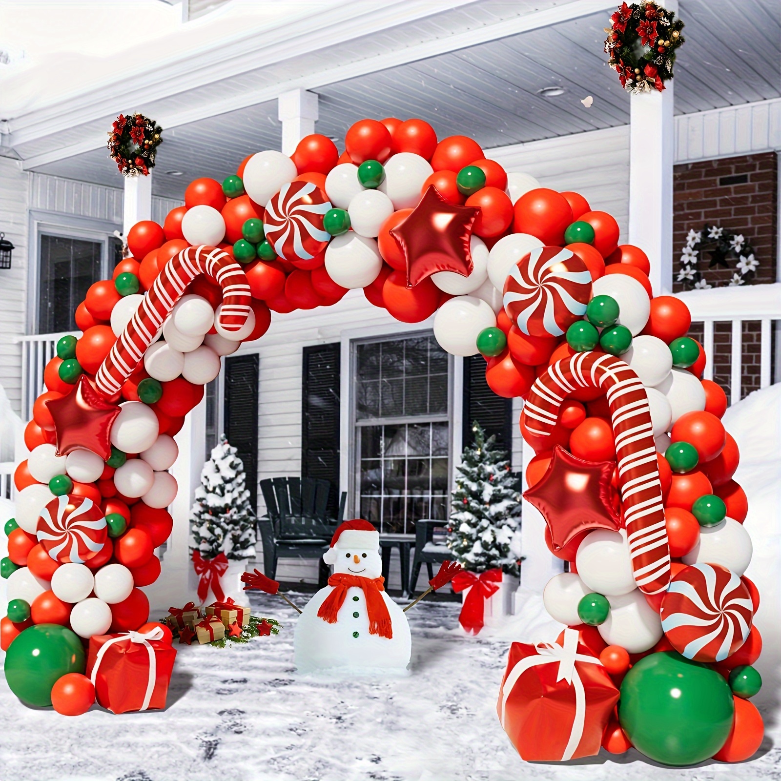 

Christmas Kit, 108pcs - Red & Decorations For Parties, Graduation, Gatherings, & - Includes & Shaped Balloons Tying Tool, For & Use, Suitable 14+