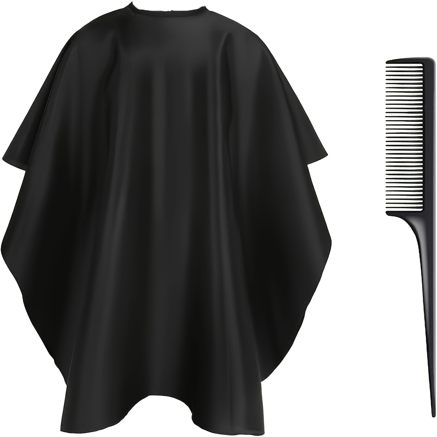 Image of Hair Cutting Cape With Hair Combs, Barber Cape For Men Women, Professional Barber Additions Haircut