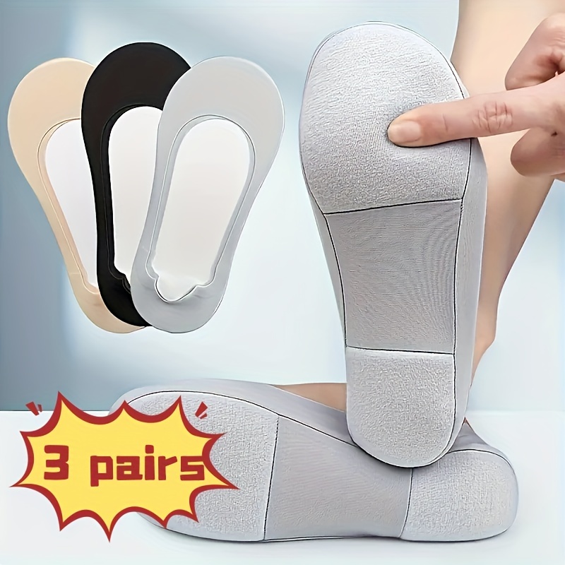 

3 Pairs/1 Of 's 3d Low-top , , Sponge Cushioning And Absorption