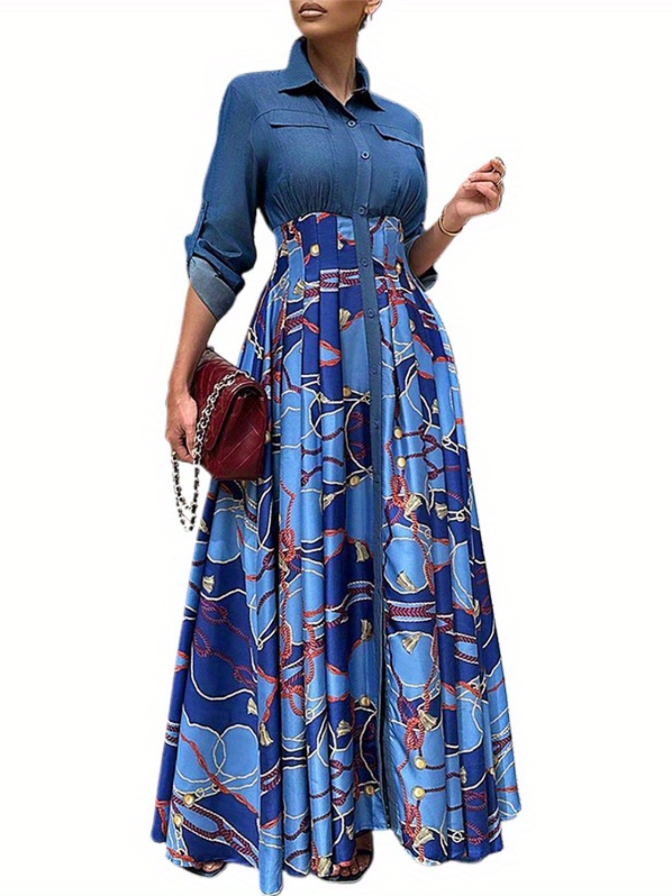 green emerald velvet dress Fareen Long Flowy Buttondown Midi Tunic - Turquoise Blue | Modest Islamic Clothing