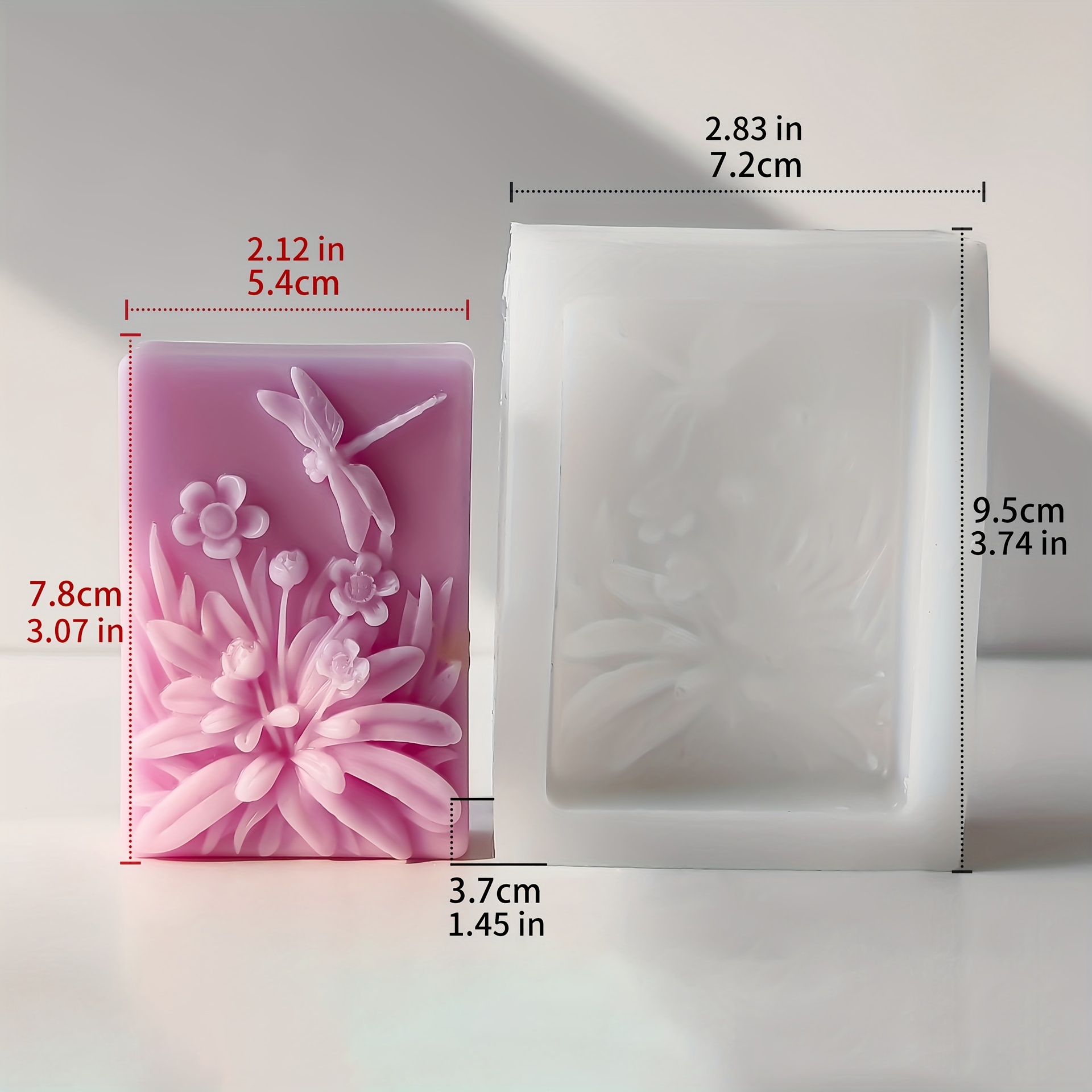 E-shop Seifen-Silikonform mit Blumen-/Libellen-/Schmetterlingsmuster