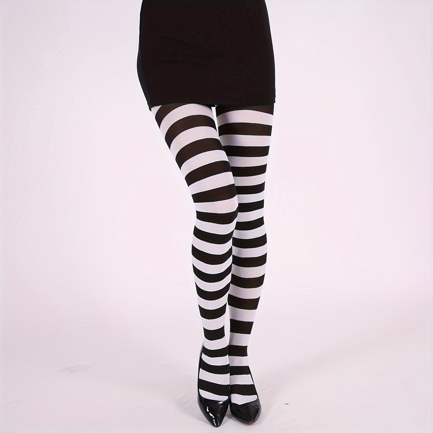 1 Pair Rainbow Striped Adult Tights Easter Halloween Christmas Party Prop Costume