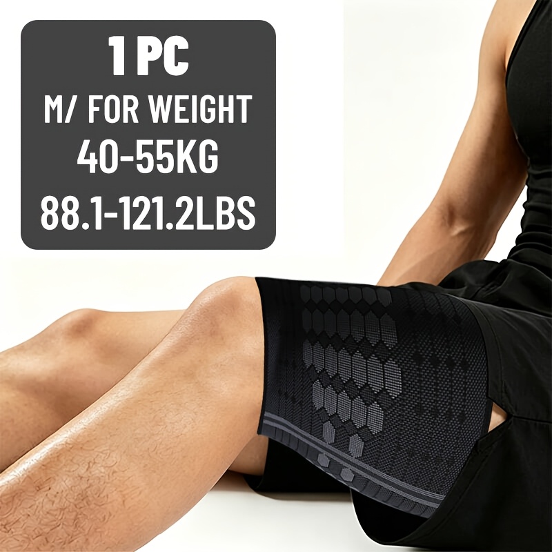 TEMU 1pc High Elastic Thigh Compression Sleeve, Knit Upper Leg Support, Breathable & Comfortable, For , For Running, Sports, Basketball, Soccer,