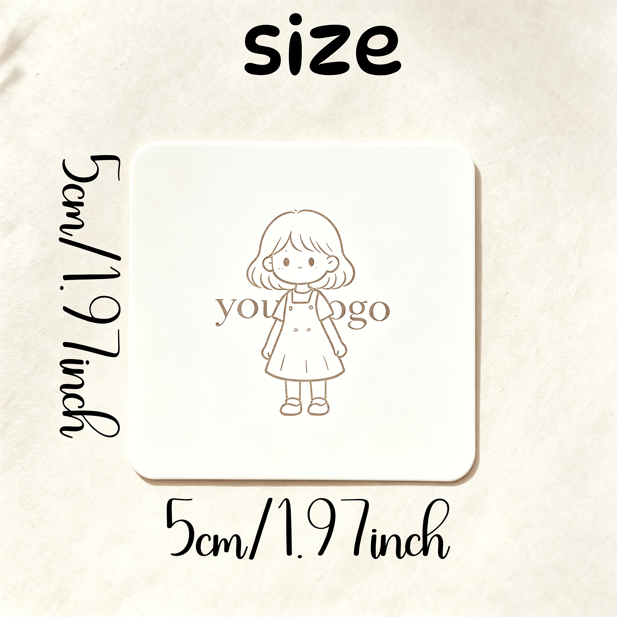 TEMU Custom-designed Square Thank-you Cards With Rounded Corners, Allowing Personalization With , Name, Text, And Photos. Custom-made Note Cards And