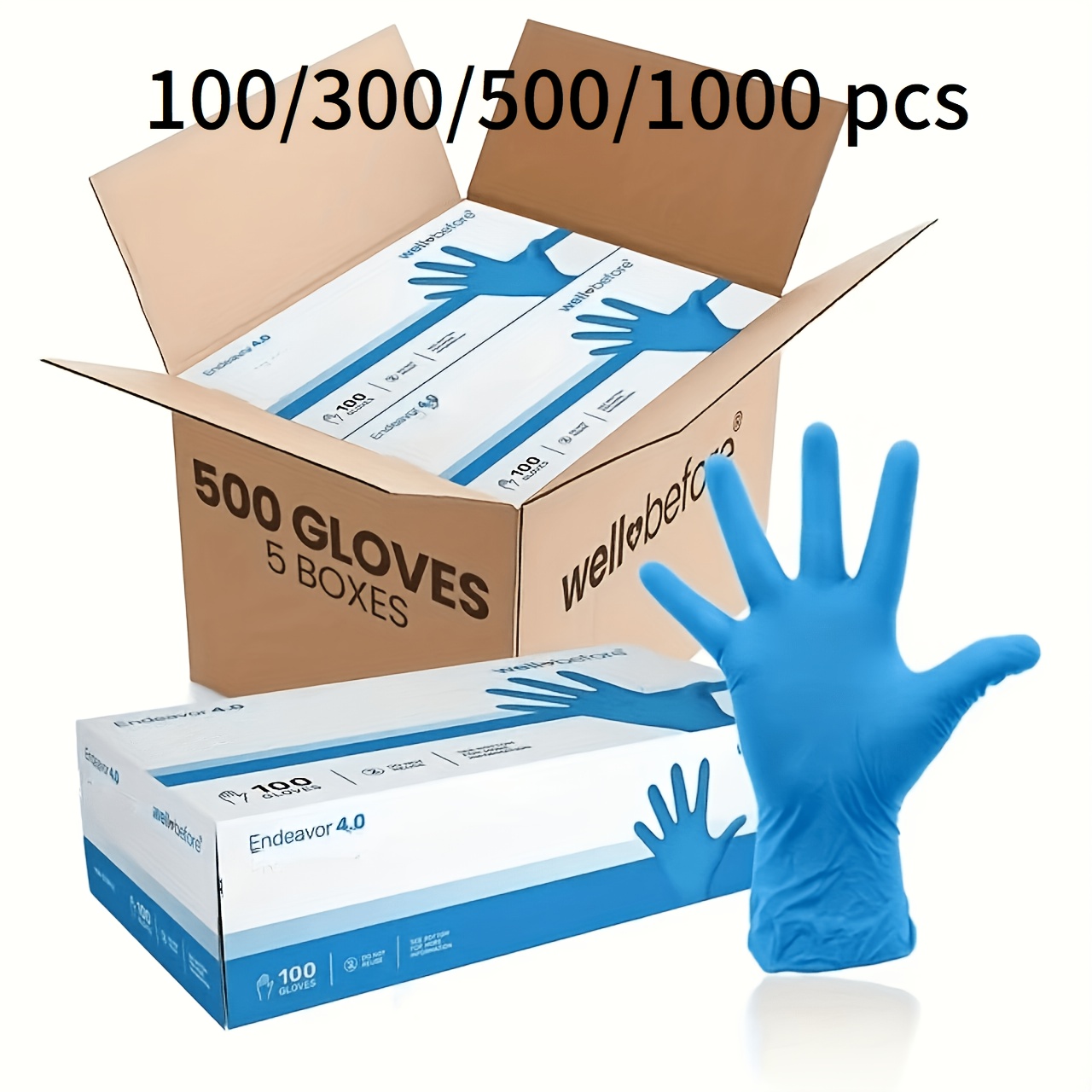 disposable gloves 100 300 500 1000pcs blue nitrile disposable gloves flexible and   chemical resistant latex free formula designed   teams suitable for household cleaning tattooing spray painting car washing