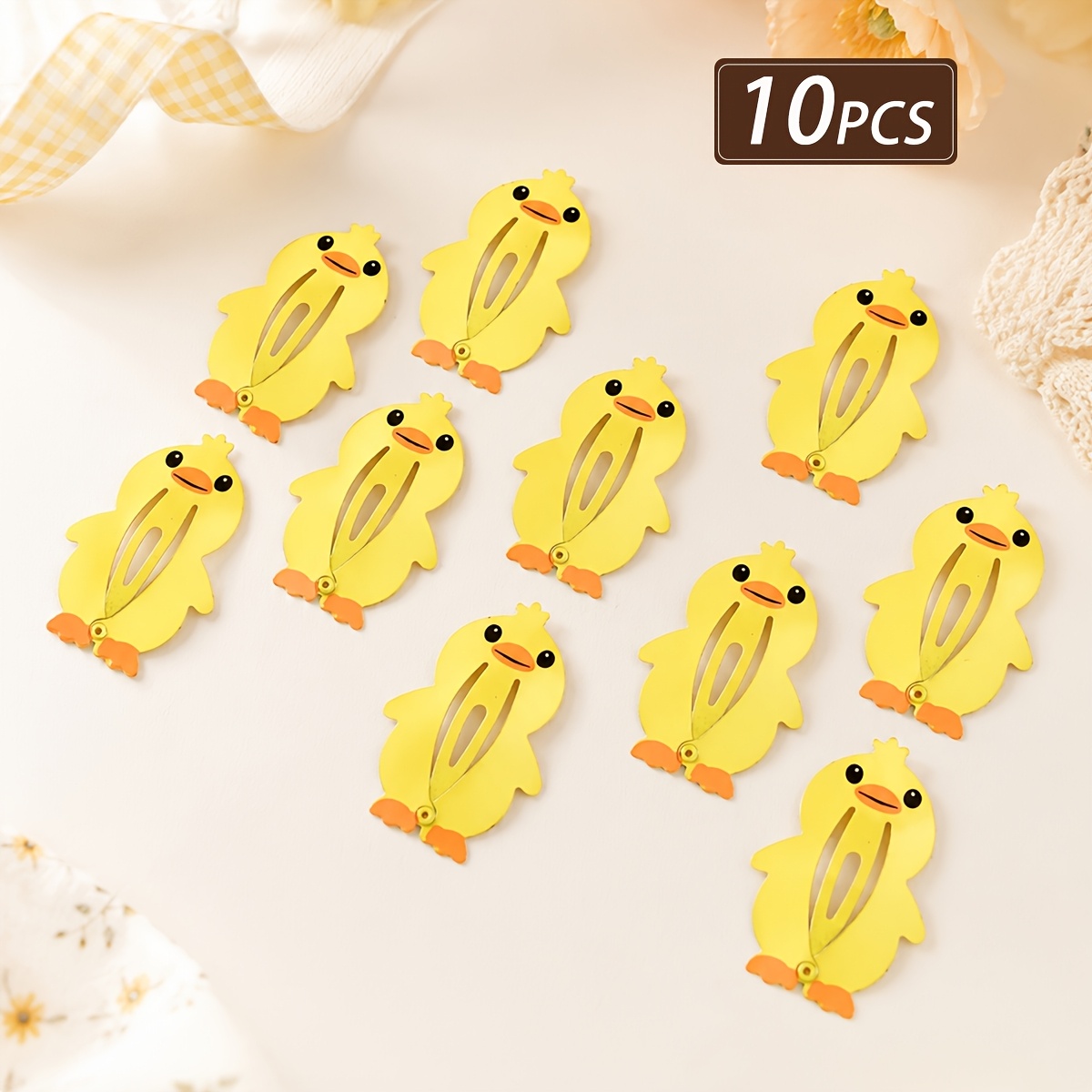 TEMU 10pcs Cute Bb Clips For Women, Bangs Hair Clips, Suitable For Daily Parties And Friend Gatherings, Everyday Use, Women's Hair Additions, Small