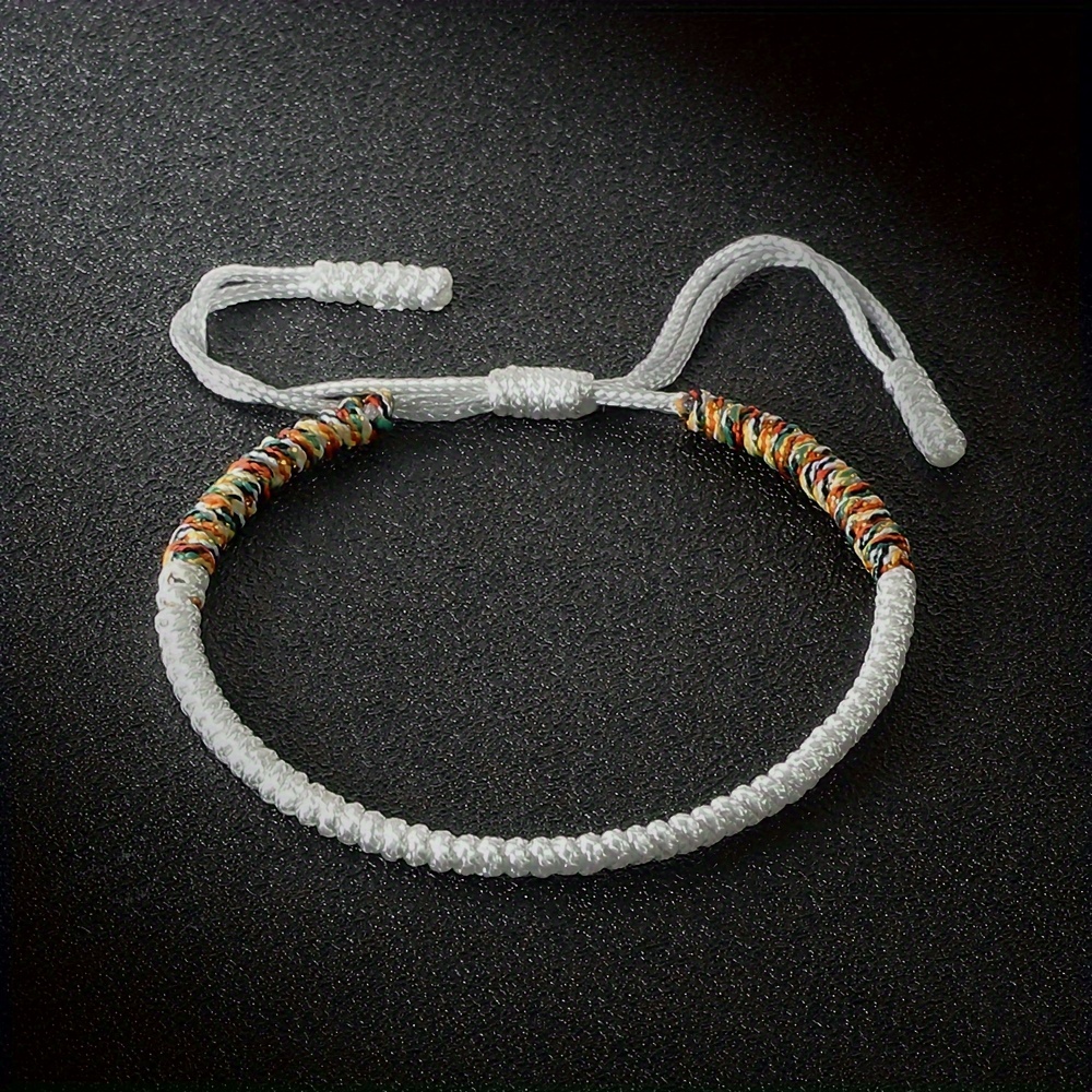 Multicolor Thread Woven Lucky Bracelet Women's Ethnic Jewelry Gift