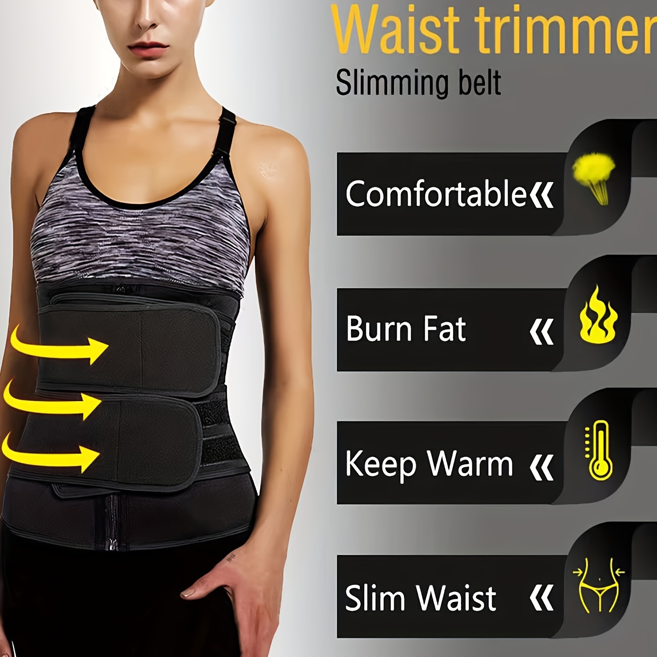 Adjustable Waist Trainer Trimmer Belt With Back Support Body