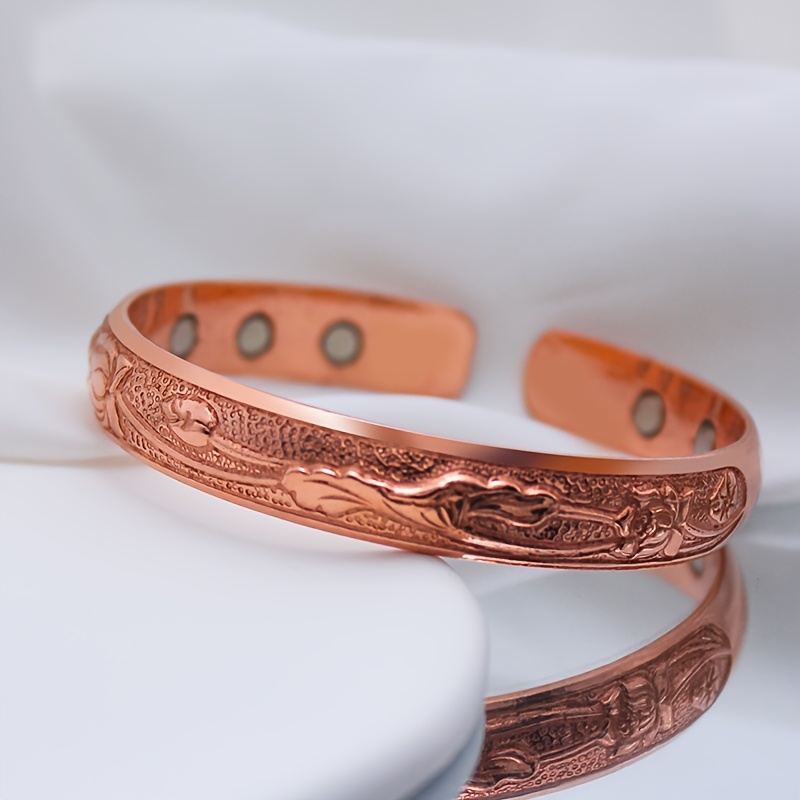 Magnetic Copper Bracelet with Strong Magnet, Ideal Gift