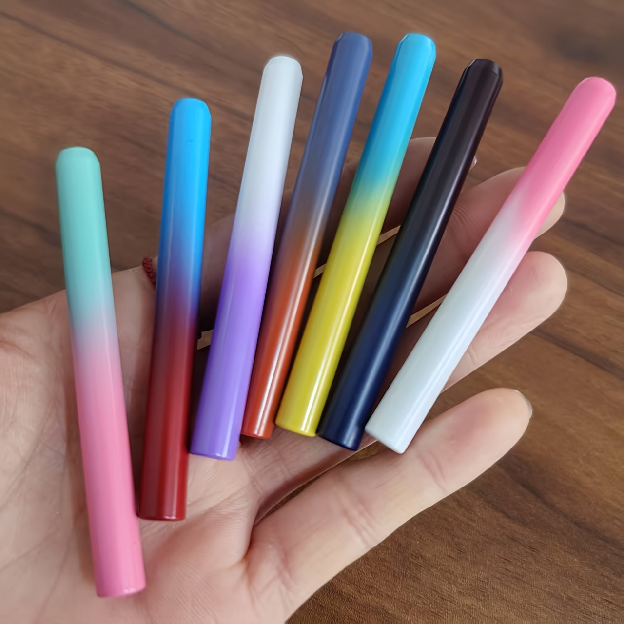 Image of 7pcs, Color-matching Metal Rod Ornaments, Colorful Mixed Colors And Bright Colors, Suitable For Home Placement And Table Decoration!