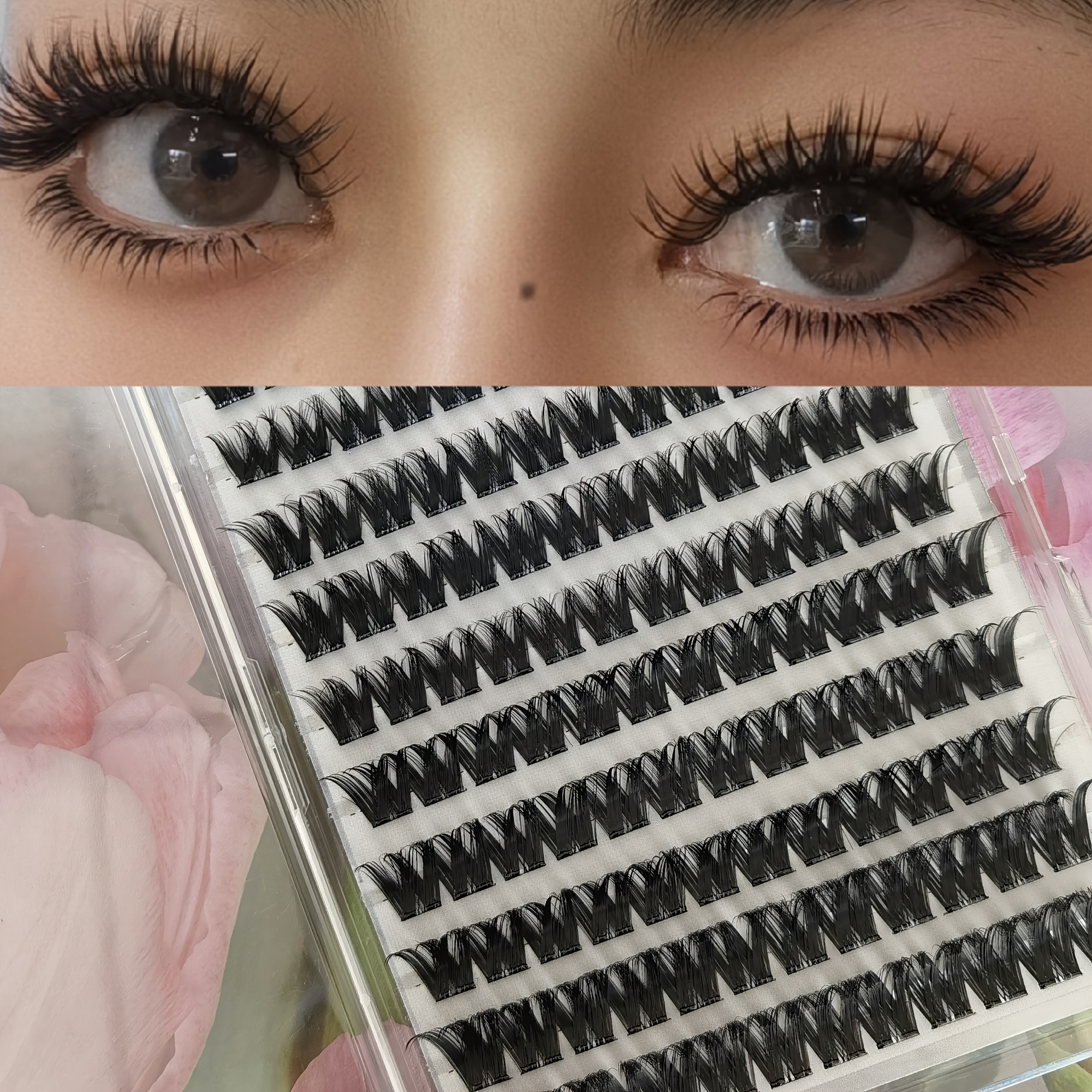 No Glue Required For Direct Application Of False Eyelashes - 120 Clusters, Soft And Lightweight, Self-grafting, Extending Eyelashes To And , Glue-free False Eyelashes