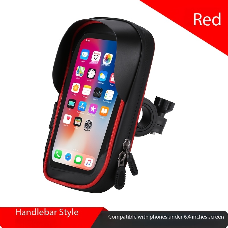 TEMU Touchscreen Phone Mount, Motorcycle And Bicycle Navigation Holder, Universal For Electric Scooters, Mountain And Road Bikes, Anti-shake Stable
