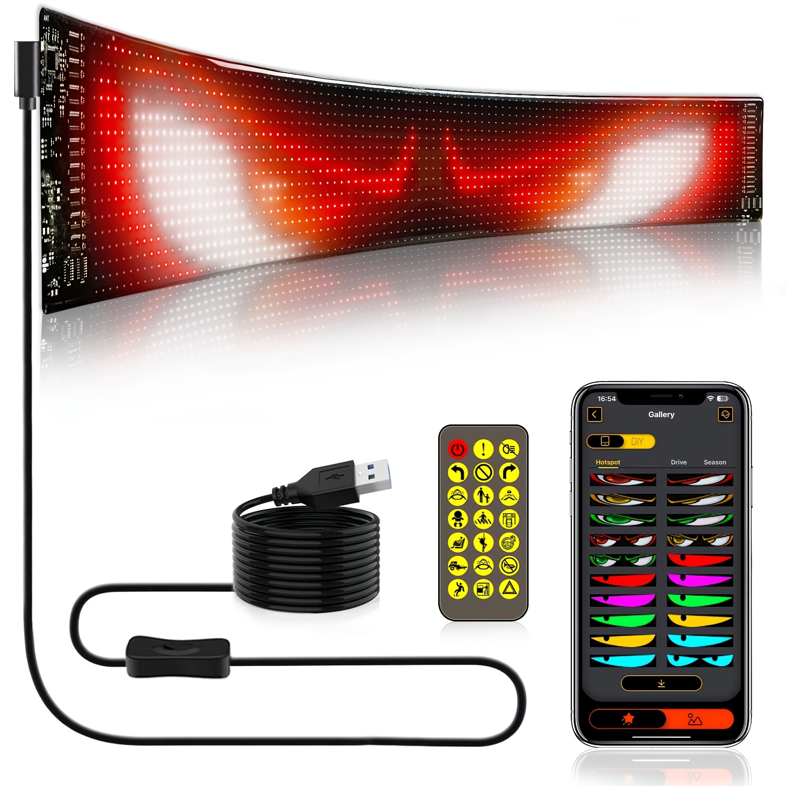 flexible led   panel led   panel sign with usb   control remote flexible diy programmable lighting for stores hotels holidays     dimmable graphite rgb display holiday decorations