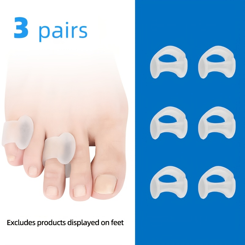 3-pair Toe Protector Set - Suitable For Different Little Toes, Soft And Breathable, Hand Wash , Perfect For And Daily Use