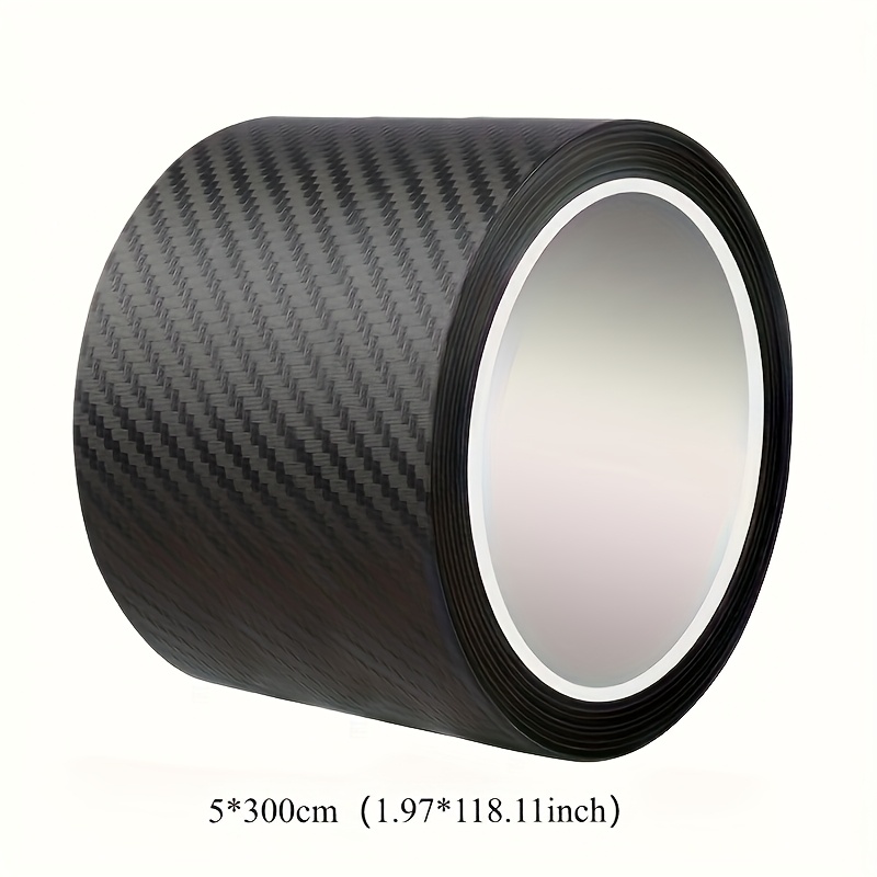 TEMU 1 Roll Of Carbon Fiber Car Protection Film - Pvc Protection Film, Used For Car Entrance Pedals, Side Mirrors, And Door Film - Waterproof And Compatible With Multiple Vehicle Models