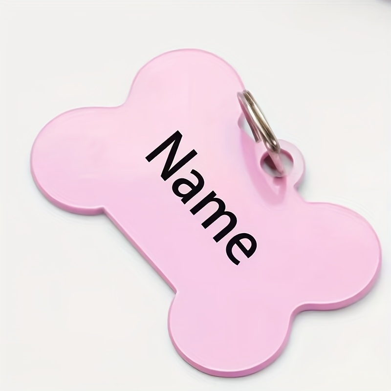 TEMU 1pc Placa de Identificación para Mascotas Multicolor - DIY Personalizable Antipérdida